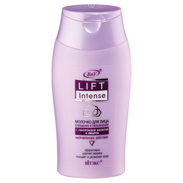 Vitex LIFT INTENSE Cosmetic milk for face Cleansing and Moisturizing with hyaluronic acid 150m